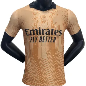 Erkek spor giyim kulübü futbol üniformaları orijinal futbol T Shirt toptan tedarikçiler 2024 yeni sezon yüceltilmiş futbol forması