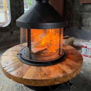 <span class=keywords><strong>Estufa</strong></span> de leña de techo independiente suspendida de crucero, adorno decorativo para interiores, chimenea de <span class=keywords><strong>pared</strong></span> suspendida a Gas - Product Image 1