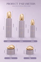 Ensemble de flacons en verre de luxe 40 ml 100 ml avec bouchon nuage, flacon de lotion, flacon de sérum, pot de crème 50 g, ensemble d'emballage cosmétique pour soins de la peau