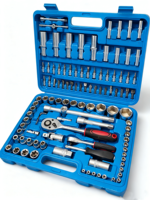 Jeu de clés à douilles professionnel de 108 pièces, jeu de clés à cliquet de 1/4 ", 3/8 ", 1/2 " avec boîte de rangement, pour la réparation et l'entretien automobile