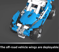 Set de Construcción de Bloques ABS de Ingeniería para Niños, Modelo de Coche Eléctrico de Carreras DIY, 9 Formas Cambiantes, Tecnología Moderna, 252+ Piezas