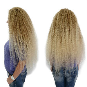 Brezilyalı örgüler saç <span class=keywords><strong>20</strong></span> inç Ombre sentetik örgü saç uzantıları Afro Kinky kıvırcık tığ örgüler saç r kadınlar için - Product Image 1