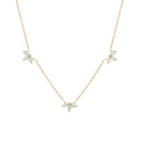 Collier tendance en argent sterling 925 plaqué or avec zircon de haute qualité pour les fêtes
