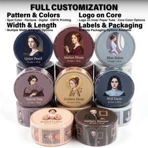 Cinta Adhesiva Decorativa Washi con Estampado CMYK, Perforada y con Bordes Troquelados Personalizados, Reposicionable para Diarios, Álbumes <span class=keywords><strong>de</strong></span> Recortes y Manualidades en Papel - Product Image 2
