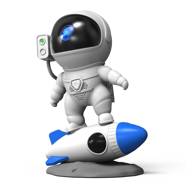 Smart APP Control Multi-color Nebula Cloud Rocket Astronaut Galaxy Projector for Living Room