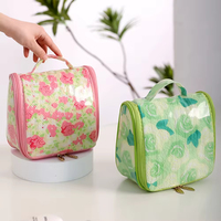 Fermeture éclair TPU pour sac de voyage, grande capacité, rangement de maquillage, motif floral