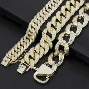 JXX Wholesale Custom <b>Chunky</b> Cuban <b>Bracelet</b> Hip Hop Men 14K <b>Gold</b> Plated Cuban Link <b>Bracelet</b> - Product Image 6