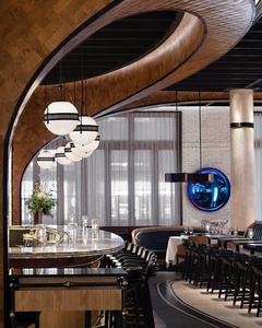 Moderno ristorante messicano mobili all'ingrosso cafè tavolo in legno da pranzo con stand divisore per ristorante Hotel soggiorno - Product Image 6