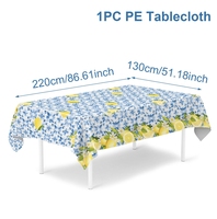 Nappe en tissu citron lavable imperméable à l'eau Rectangle couverture de table pour printemps été pour pique-nique dîner maison fête cuisine décor
