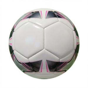 Balón de Fútbol Geométrico Blanco, Negro y Rosa, Resistente, para Entrenamiento y Partidos, para Jóvenes, Interior y Exterior - Product Image 1