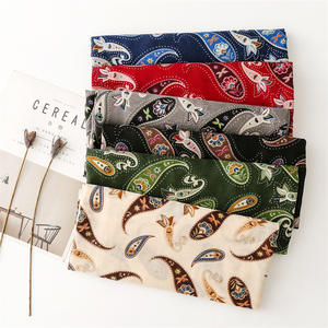 Scialli in viscosa stampati con motivo floreale a forma di fiore stile retrò stile femminile <span class=keywords><strong>elegante</strong></span> anacardi sciarpe glitterate in lamina d'oro - Product Image 1