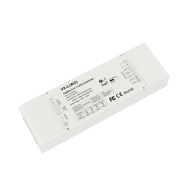 Skydance New V5-L(WZ) Zigbee 3.0  5 Channel Led Controller ECHO 5 in 1 Dimmer ZigBee-RF Converter Push Dim Smart LED Controller