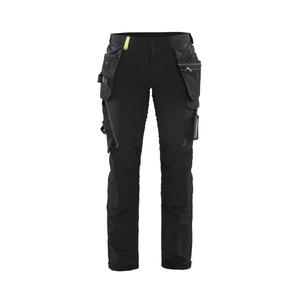 BLAKLADER - 719216459933C38 Women's 4-way <b>stretch</b> craftsman <b>trousers</b> <b>Black</b>/Yellow - EAN 7330509729007 WORK <b>TROUSERS</b> - Product Image 1