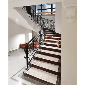 Barandilla <span class=keywords><strong>de</strong></span> <span class=keywords><strong>Escalera</strong></span>/Balaustradas <span class=keywords><strong>de</strong></span> <span class=keywords><strong>Hierro</strong></span> Forjado y Pasamanos/Barandilla <span class=keywords><strong>de</strong></span> <span class=keywords><strong>Hierro</strong></span> para Escaleras, Villas Modernas, Estructura <span class=keywords><strong>de</strong></span> Acero Ligero para Pisos <span class=keywords><strong>de</strong></span> Villas - Product Image 6