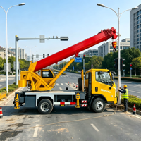 Grue mobile hydraulique Foton de 10 tonnes, 28 m, certifiée CE, personnalisable, directement de l'usine, pour la construction