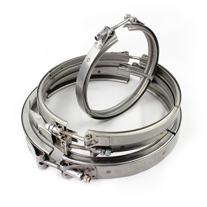 Collier de serrage V-Band en acier inoxydable sur mesure, grande taille, 10 pouces, 12 pouces, 16 pouces, pour collecteurs d'échappement turbo, colliers de serrage V-Band, fabrication - Product Image 1