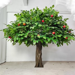 Arbre de <span class=keywords><strong>pommier</strong></span> artificiel réaliste avec fruits, directement de l'usine, pour la décoration de jardin à domicile - Product Image 5