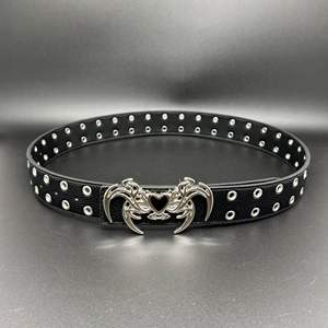 Ceinture pour homme, ceinture punk avec boucle extraterrestre, ceinture gothique vintage Y2K, ceinture pour homme ou femme, ceinture punk de rue en cuir PU, ceinture de créateur à porter avec un jean - Product Image 4