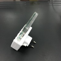 Lumières LED RGB, enfichable, capteur de luminosité automatique, horloge numérique, projecteur, lampe de nuit pour chambre d'enfant, AC