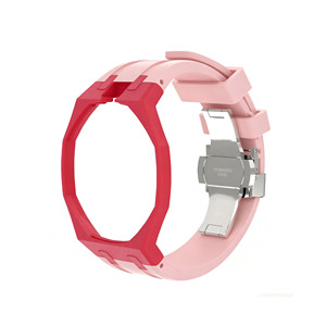 Mayorista Correa premium FKM con caja bumper acero inoxidable <span class=keywords><strong>para</strong></span> Swatch x AP Royal Pop Mod Kit deportivo lujo resistente - Product Image 4
