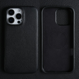Funda de Cuero Genuino para <span class=keywords><strong>iPhone</strong></span>, Hecha a Mano, Anti-Rayones, Resistente a Huellas Dactilares, Protección Total para <span class=keywords><strong>iPhone</strong></span> 17 16 15 14 <span class=keywords><strong>13</strong></span> - Product Image 3