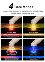 Penguat usia R Pro alat kecantikan wajah, penggunaan rumah perawatan kulit anti-keriput pengangkat leher dan wajah dengan lampu LED EMS EP