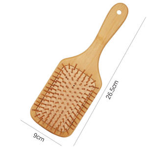 Spazzola per Paddle rettangolare in bambù naturale spazzola per massaggio ecologica spazzola districante per capelli grande - Product Image 4