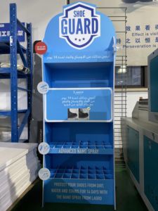 Hoàn toàn tùy chỉnh Pop siêu thị bán lẻ xách tay các tông PVC Hội Đồng Quản trị bọt sàn hiển thị đứng kệ - Product Image 4