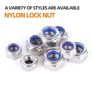 Customization Support DIN985 Self Locking Hex Nut Hex Lock Nut Nylon Insert Hex Lock Nuts