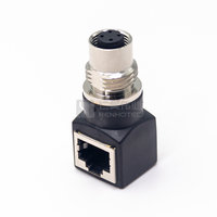 Adaptateur Ethernet M12 vers RJ45 4 broches 8 broches Code A Code X Étanche Adaptateur Réseau Ethernet Industriel