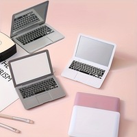 Mini Espejo Portátil Plegable Lanson Creative para Computadora Portátil, Espejo de Maquillaje para Apple