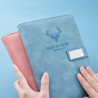 Journal d'étudiant professionnel A5 Journal en cuir avec logo personnalisé et reliure thermique à boucle