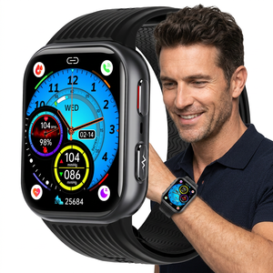 <span class=keywords><strong>Montre</strong></span> connectée carrée en silicone avec pompe à air magnétique, moniteur de tension artérielle pour appels, suivi de la fréquence cardiaque 24h/24 et 7j/7 pour seniors - Product Image 3