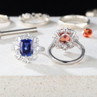 DEYIN européen et américain rétro Pigeon oeuf Moissanite S925 argent laboratoire cultivé rubis bague de mariage