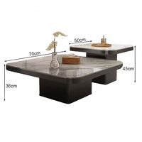 Table basse carrée moderne au design minimaliste, LED, blanc et noir, finition brillante, pour salon, vente en gros d'usine