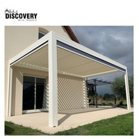 Pare-soleil Pergola aluminium bioclimatique 3x3 toit rétractable Gazebo extérieur persiennes pergola métallique motorisée