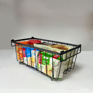 Mutfak çok fonksiyonlu buzdolabı meyve ve sebze depolama sepeti dikdörtgen aperatif gıda organizatör taşınabilir yığılmış meyve sepeti - Product Image 3