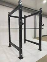 Rack de musculation robuste avec barre de sécurité, cage de musculation multifonctionnelle, tube en acier carré de 75 mm, réglable