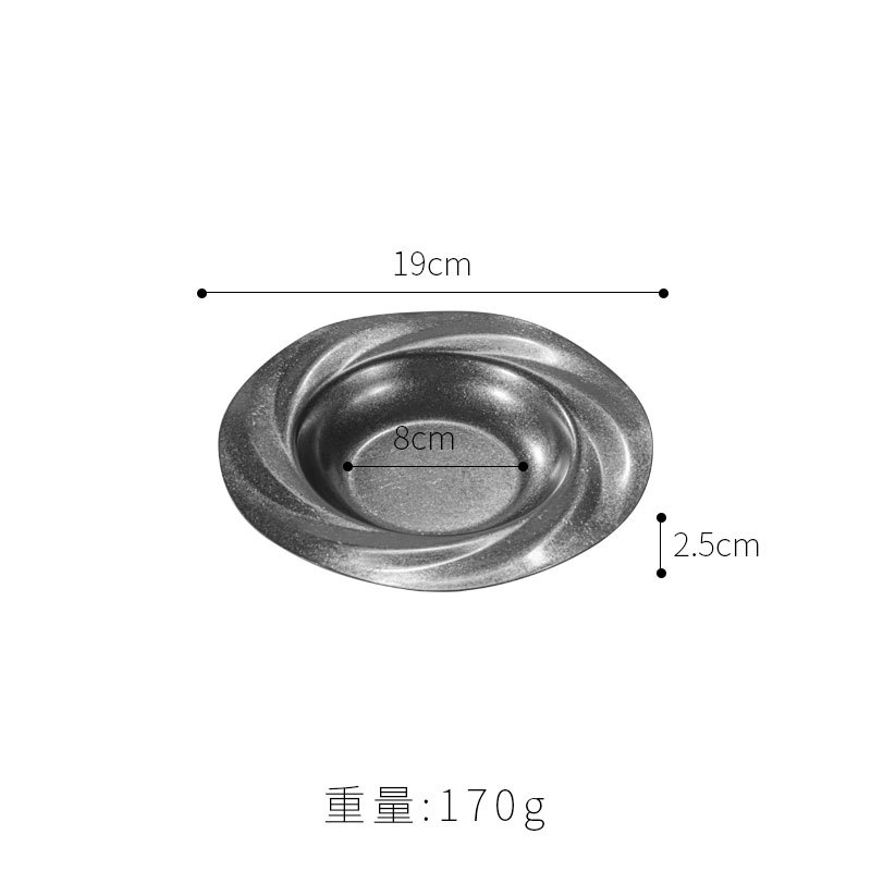 Assiette Cyclone 19 cm (Argent Vintage)