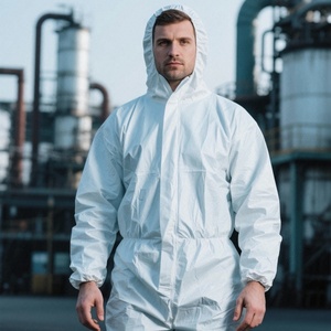 Ropa de Seguridad Desechable Ligera de Material SS, Impermeable, Antiestática, Protección Completa del Cuerpo, Protección <span class=keywords><strong>Contra</strong></span> Salpicaduras Limitada - Product Image 5