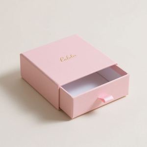 Customized Logo Embossed Recycled Materials Jewelry <b>Box</b> Drawer for Ring Bracelet <b>Earring</b> Storage Magnetic Closure <b>Gift</b> Packaging - Product Image 6