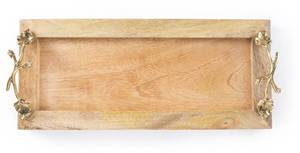 Plateau carré en bois d'acacia Plateau de table à café décoratif en bois Centre de table Bougeoir pour décoration d'intérieur de cuisine de ferme - Product Image 3