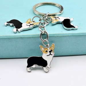 Niedlicher Corgi-Hund Schlüsselanhänger Metall-Haustier-Anhänger Süßer Taschenanhänger Schlüsselring für Männer Frauen Auto-Schlüssel Taschen-Deko Geschenk - Product Image 3