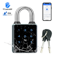 TUYA 또는 TTlock BLE 스마트 자물쇠 아웃 도어 자물쇠 방수 지문 암호 안전 자물쇠 키 카드