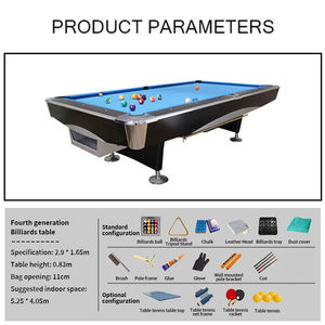 Nhà Máy Trong Kho Hiện Đại 9-Chân Ưa Thích Chín Bóng Bida Bảng Thể Thao Hai-Trong Một Bóng Bàn Trò Chơi Cho Cao Cấp Câu Lạc Bộ - Product Image 2