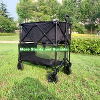 Chariot de plage Wanderer pliable à double étage chariot pliable utilitaire extra long