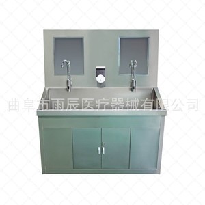 Évier de lavage des mains rectangulaire double poste en acier inoxydable 304 Xin Yuchen, à activation par capteur, certifié NSF, pour salle blanche et salle de bain - Product Image 4