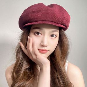 หมวกเบเร่ต์ตาข่ายระบายอากาศสำหรับฤดูใบไม้ผลิและฤดูร้อนใหม่ หมวกแฟชั่นผู้หญิงทรงนิวส์บอย - Product Image 4