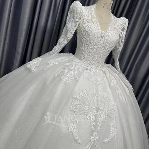 Vestidos de Novia de Encaje de Alta Calidad, Nuevos, a la Moda, al por Mayor, Lujosos y Personalizados, Directamente de Fábrica, Lscm17 Jancember - Product Image 3