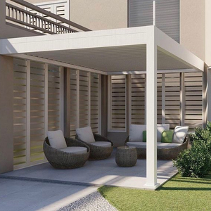 Cortinas de aleación de aluminio a prueba de viento, Gazebo de toldo para exteriores, pérgola, OEM - Product Image 1
